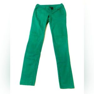 Green Skinny Jeans size 3